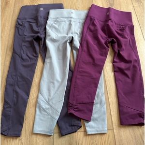 Lot of 3 All In Motion Girls Leggings